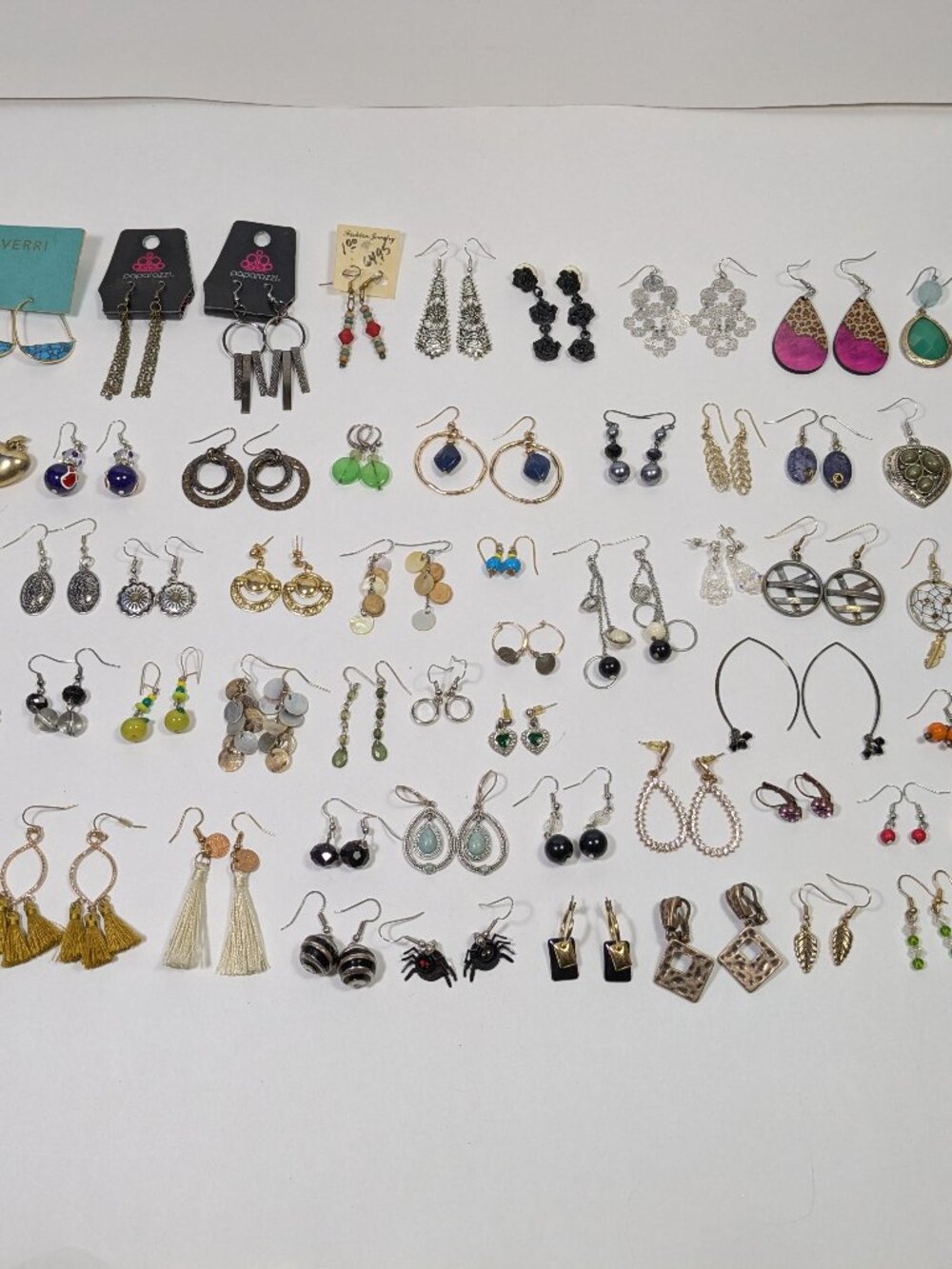 Dangle Earring Lot 67 Fashion Jewelry Ready to Wear Variety Styles Colors